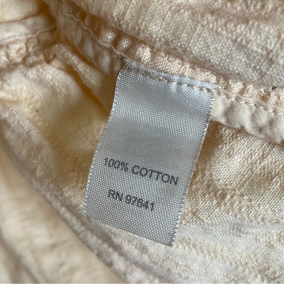 J. Jill Pastel Yellow Ruffled Mandarin Jacket 100% Cotton Size Petite Large PL - Picture 4 of 11